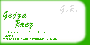 gejza racz business card