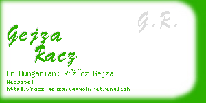 gejza racz business card
